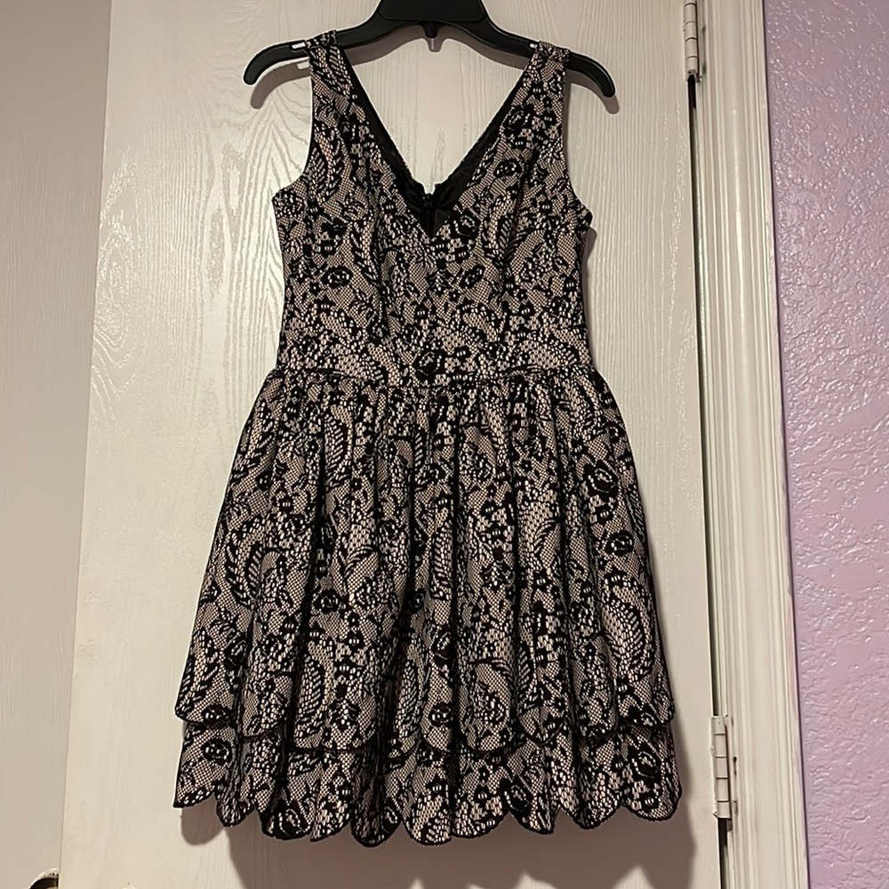 Lace Fit and Flare Mini Dress